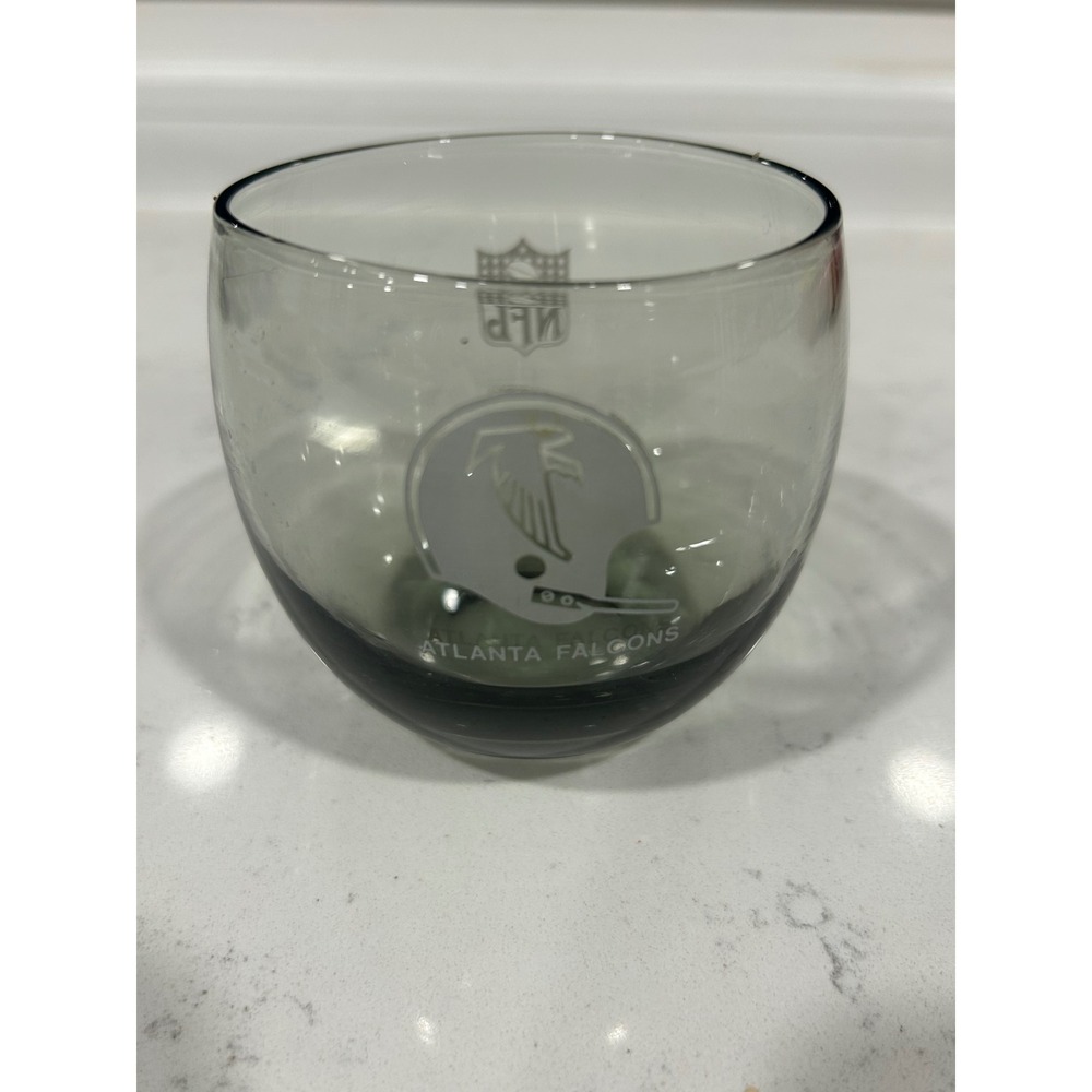 Atlanta Falcons NFL Stemless Wine Glass Smoky‎ Grey Etched Logo Tumbler Cup